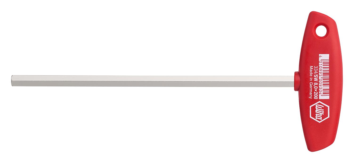 00921 HEX KEY, T HANDLE, 6MM X 100MM WIHA