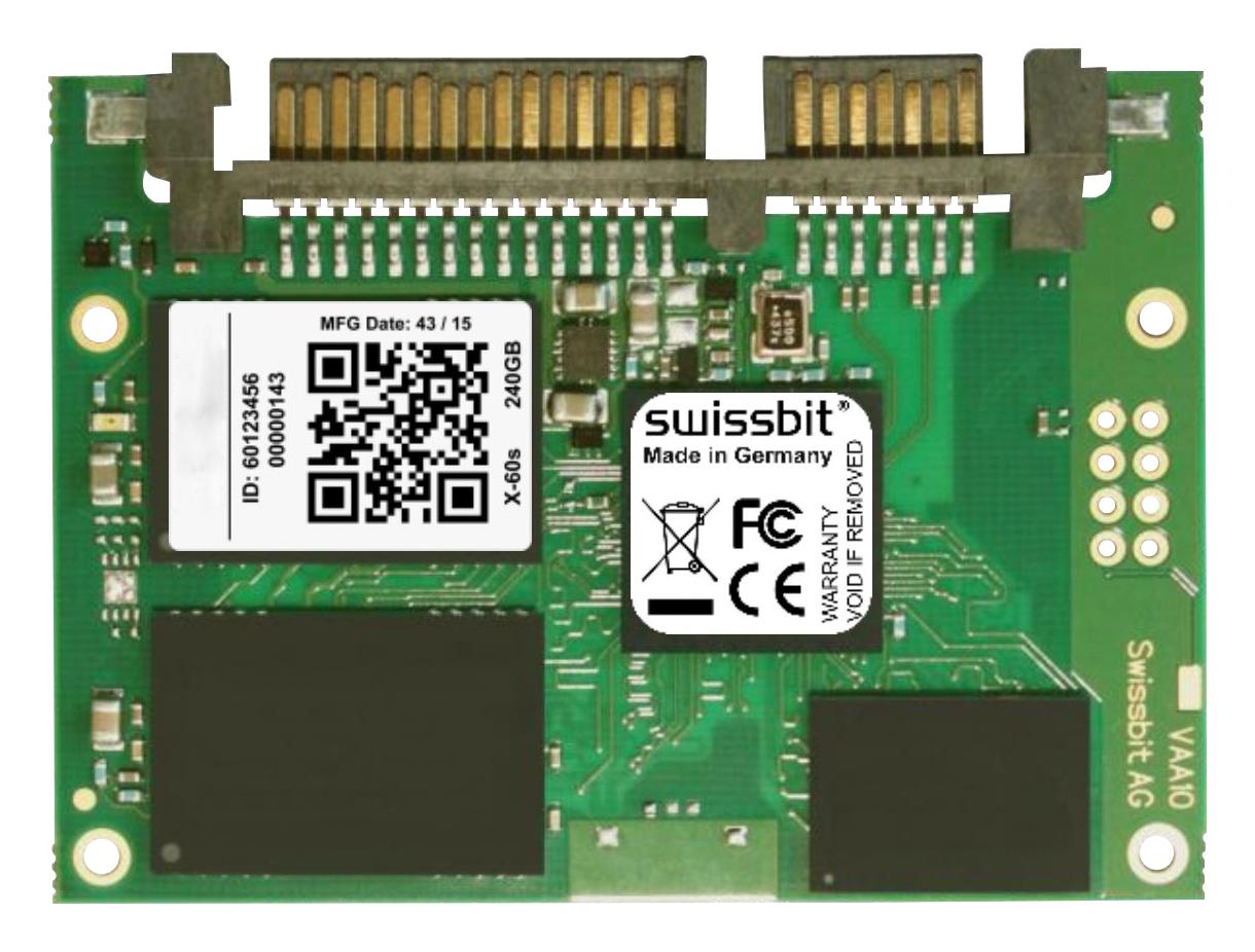 SFSA060GU4AA2TO-C-LB-226-STD SOLID STATE DRIVE, MLC, 60GB, SATA III SWISSBIT
