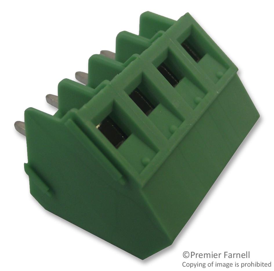 1733596 TERMINAL BLOCK, WIRE TO BRD, 4POS, 14AWG PHOENIX CONTACT