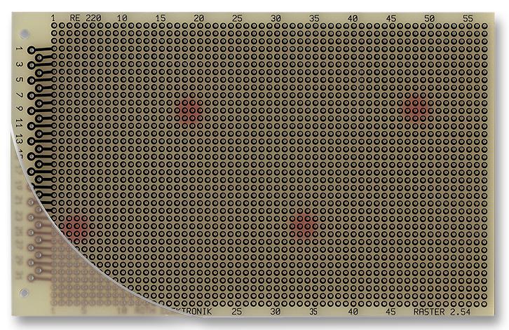 RE220-LF PCB, EUROCARD, FR4, 2.54MM ROTH ELEKTRONIK