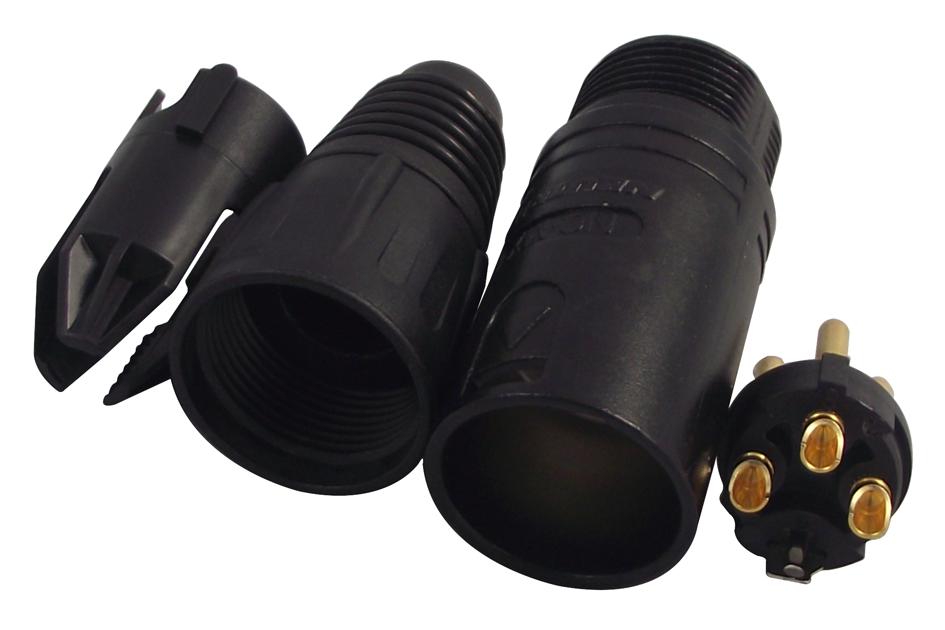 NC3MXB PLUG, XLR, FREE, BLACK, 3POLE NEUTRIK