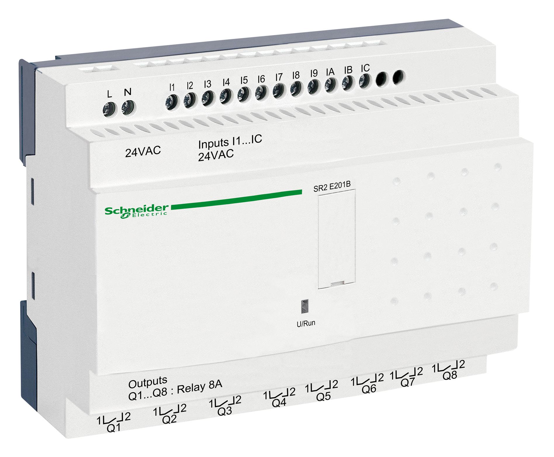 SR2E201B COMPACT SMART RELAY, 12I/P, 8O/P DIGITAL SCHNEIDER ELECTRIC