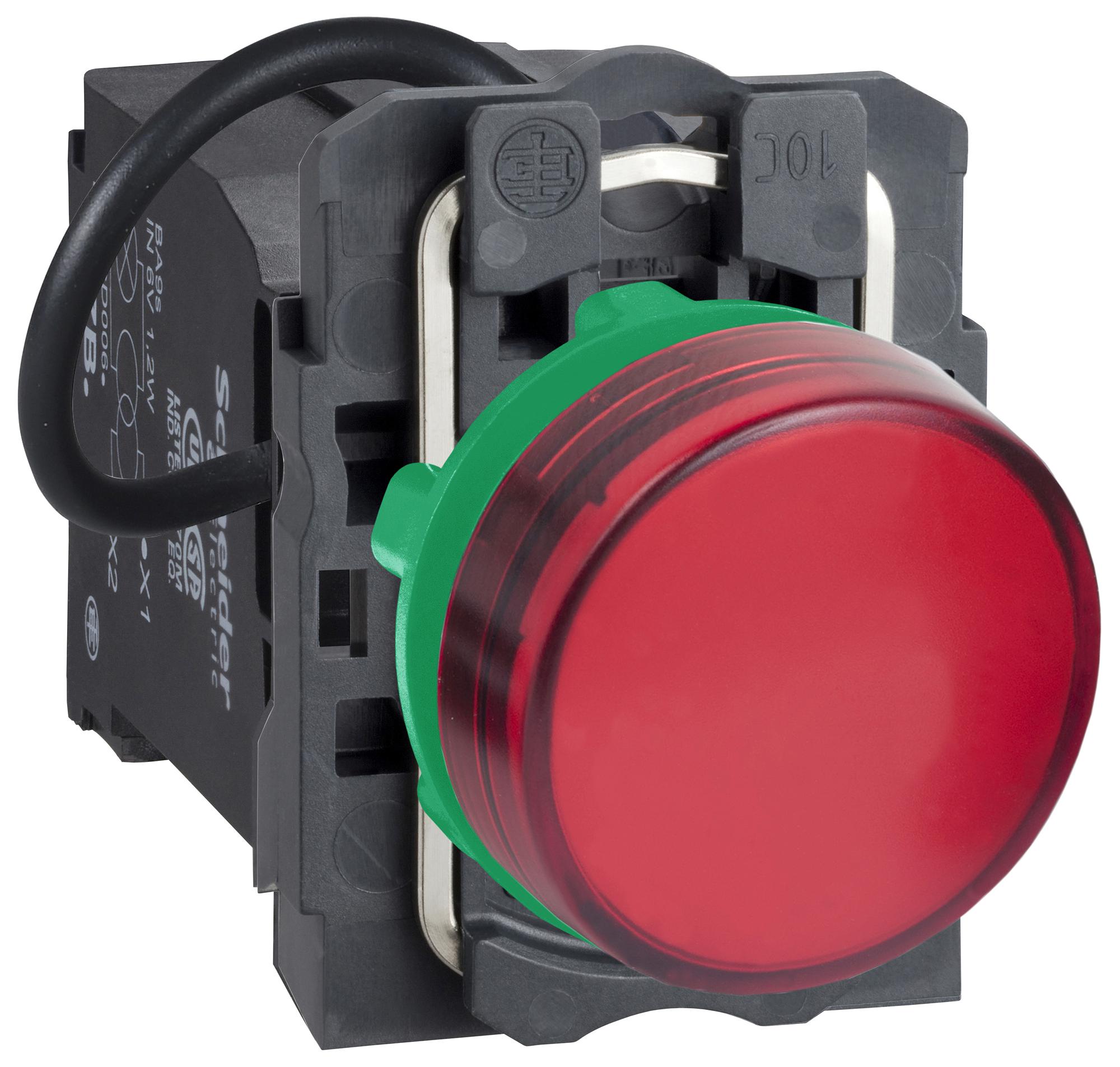 XB5AV5B4 PILOT LIGHT, RED, 22MM, 400VAC SCHNEIDER ELECTRIC