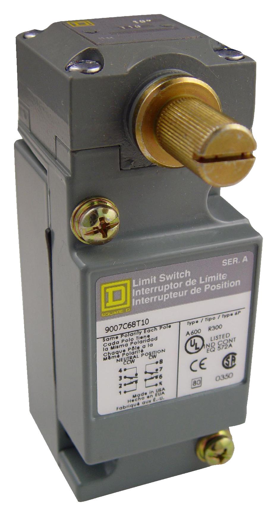 9007C68T10M11 LIMIT SW, ROTARY, DPDT-DB, 1.2A, 600V SCHNEIDER ELECTRIC