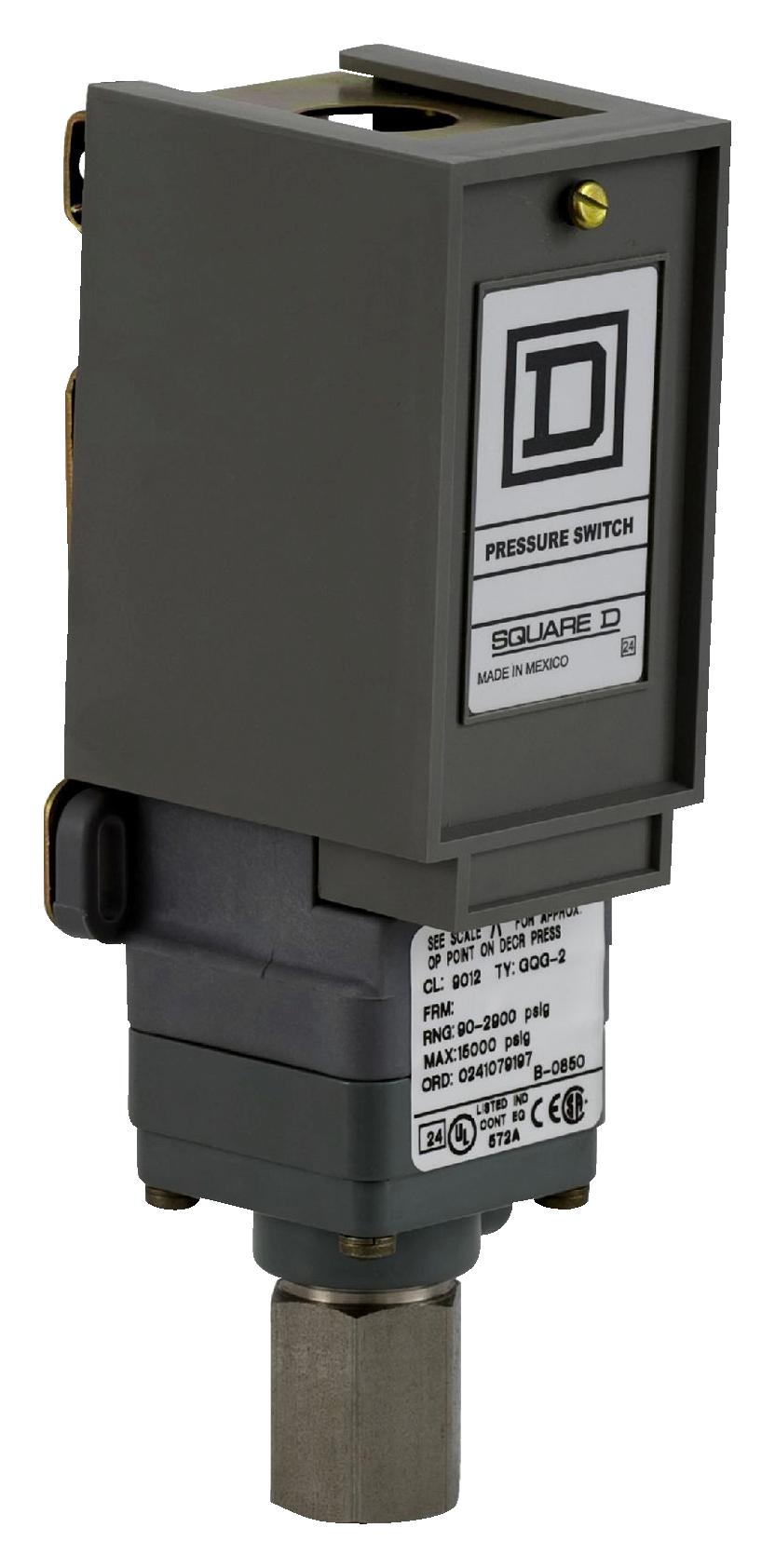 9012GNG6 PRESSURE SWITCH, SPDT, 250PSI, 125V SCHNEIDER ELECTRIC