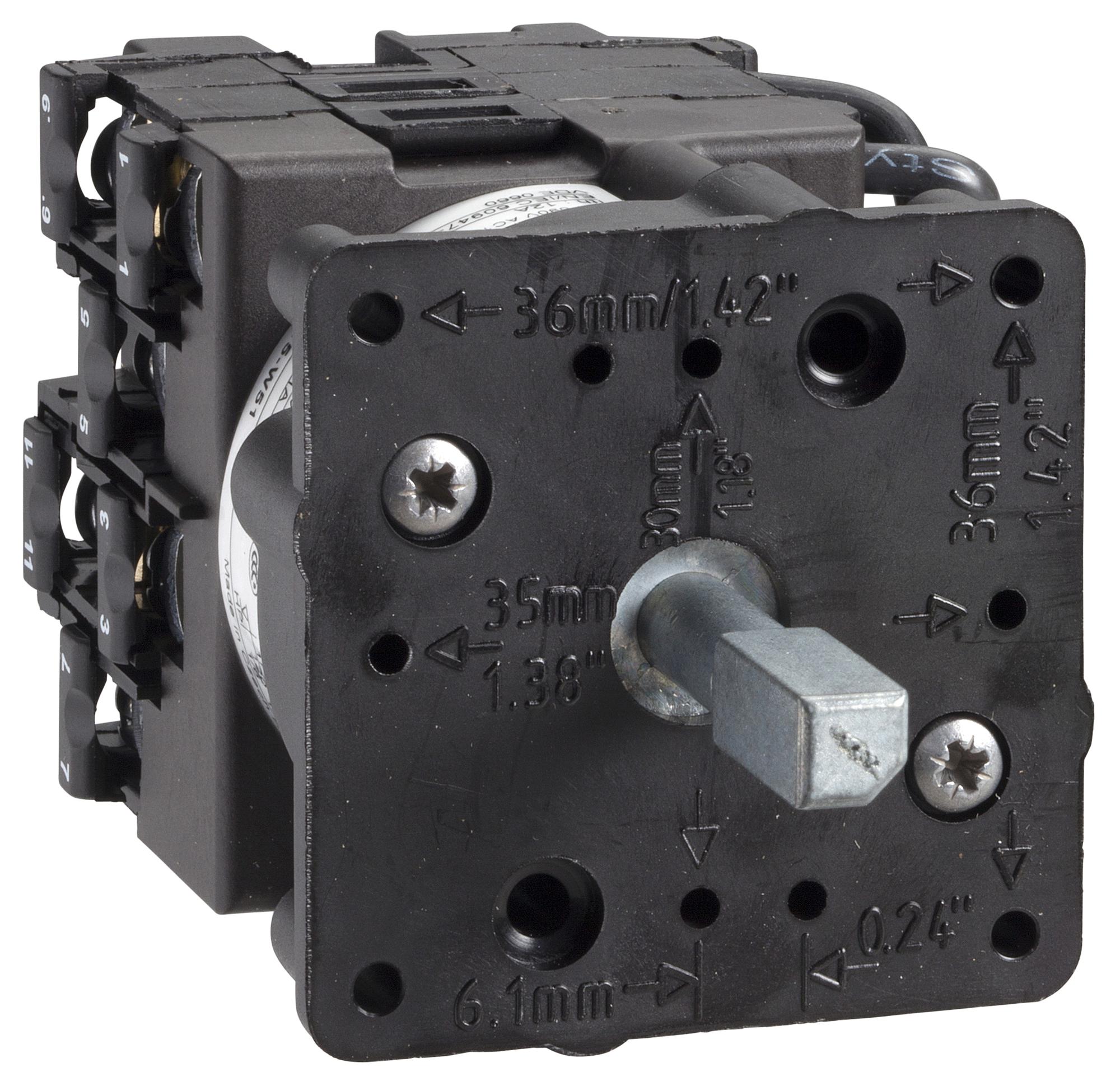 K1D009BL CAM SWITCH BODY, 1 POLE, 12A, BCD SCHNEIDER ELECTRIC