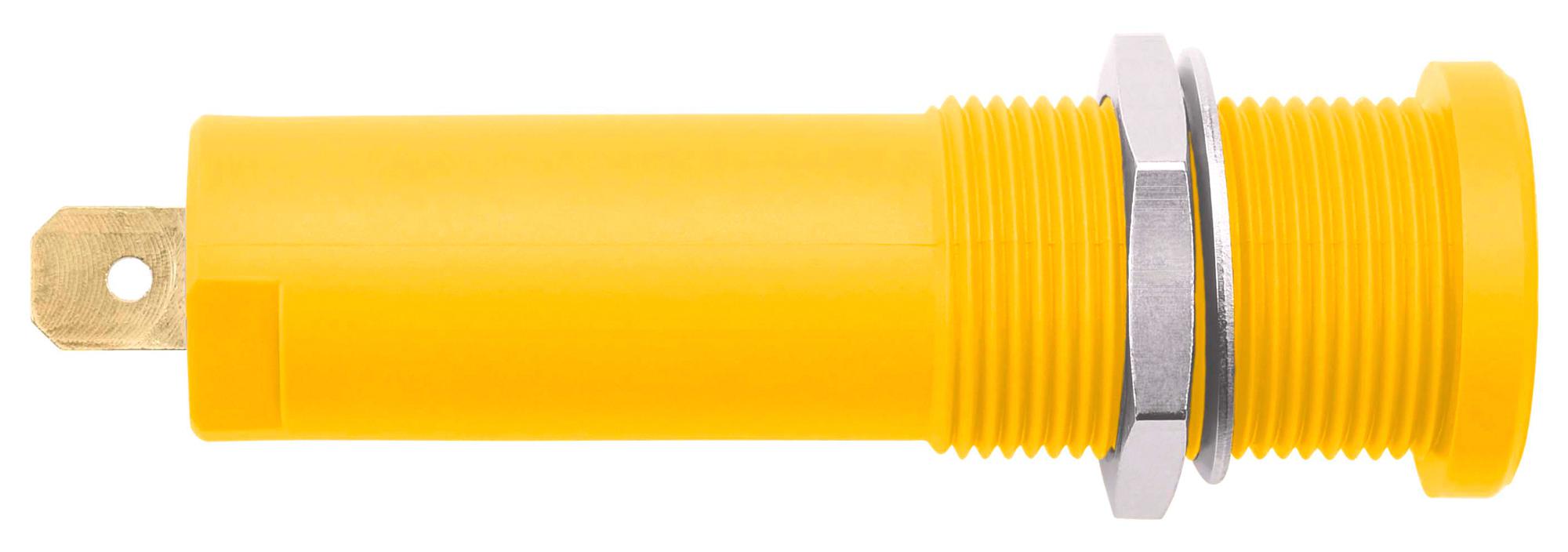 HSEB 3125 L AU / GE CONN, BANANA, JACK, 16A, YEL, QC/SOLDER SCHUTZINGER