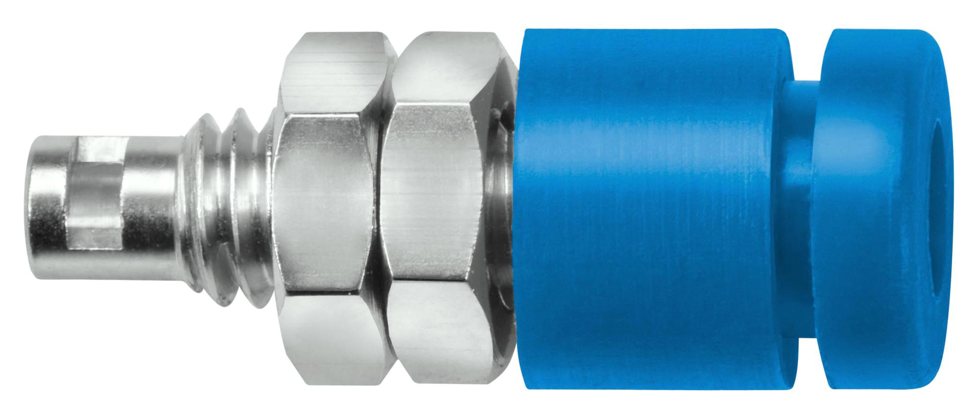 IBU 2011 NI / BL CONN, BANANA, JACK, 10A, BLUE, SOLDER SCHUTZINGER