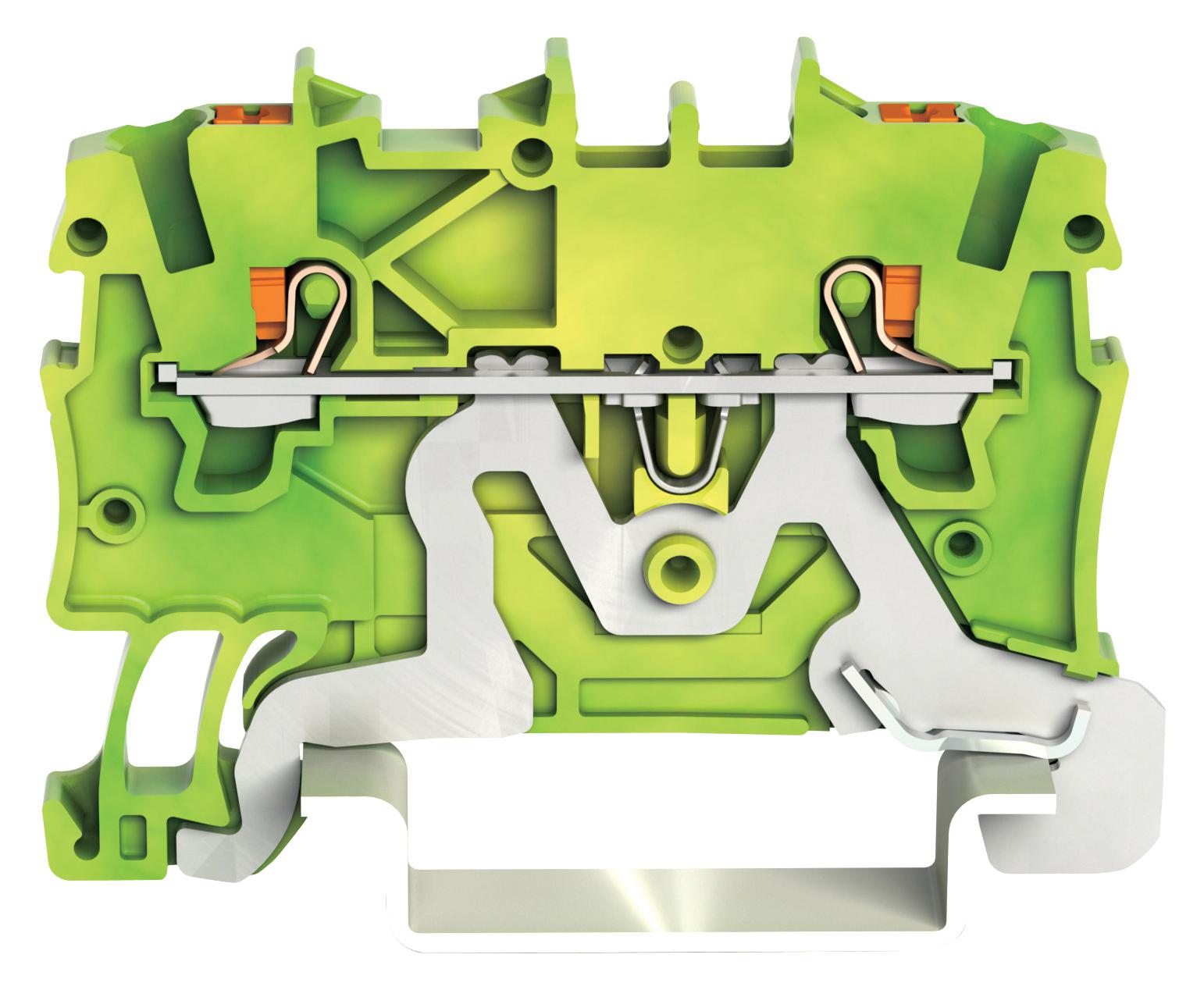 2201-1207 2-CONDUCTOR GROUND TERMINAL BLOCK WAGO