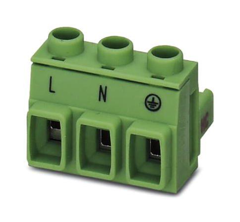 GMSTB 2,5 HCV/ 3-ST-7,62BDL-PE TERMINAL BLOCK, PLUGGABLE, 3WAY PHOENIX CONTACT