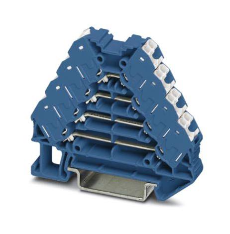 FTRV 4 BU/WH DIN RAIL TB, MARSHALLING, 16WAY, 14AWG PHOENIX CONTACT