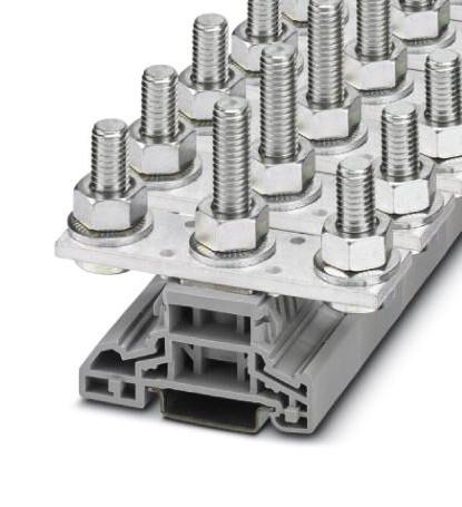 HV M10/2 HIGH CURRENT TERMINAL BLOCK, 2WAY, GREY PHOENIX CONTACT