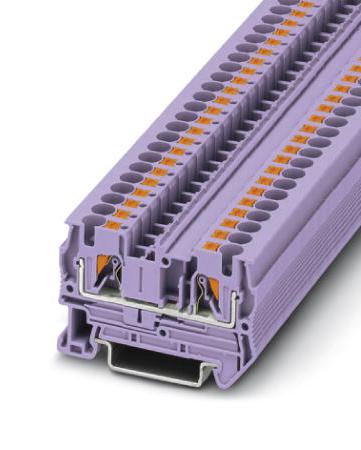 PT 4 VT DINRAIL TERMINAL, 2WAY, 10AWG, VIOLET PHOENIX CONTACT