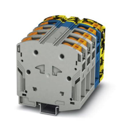 PTPOWER 95-3L/N/FE DINRAIL TERMINAL BLOCK, 10WAY, 0000AWG PHOENIX CONTACT