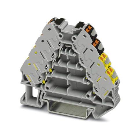 PTRV 4-FE /BKYE POTENTIAL DISTRIBUTOR, 16WAY, 14AWG, GRY PHOENIX CONTACT
