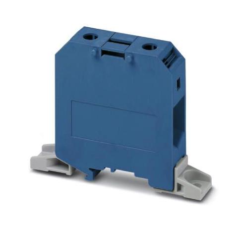UKH 50-F BU DINRAIL TERMINAL BLOCK, 2WAY, 00AWG, BLU PHOENIX CONTACT