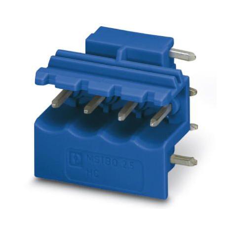 MSTBO 2,5/ 4-G1R BU TERMINAL BLOCK, HEADER, R/A, 4POS, TH PHOENIX CONTACT