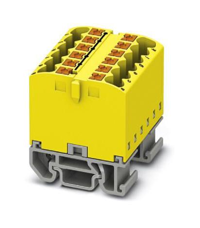 PTFIX 12X2,5-NS15A YE TB, DISTRIBUTION BLOCK, 12P, 12AWG, YEL PHOENIX CONTACT