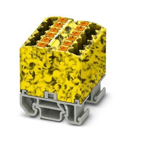 PTFIX 12X2,5-NS15A-FE TB, DISTRIBUTION BK, 12P, 12AWG, YEL/BLK PHOENIX CONTACT