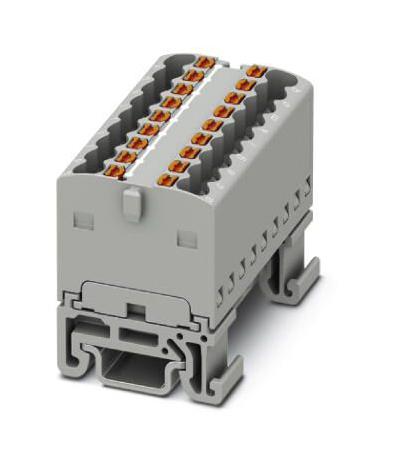PTFIX 18X1,5-NS15A GY TB, DISTRIBUTION BLOCK, 18P, 14AWG, GREY PHOENIX CONTACT