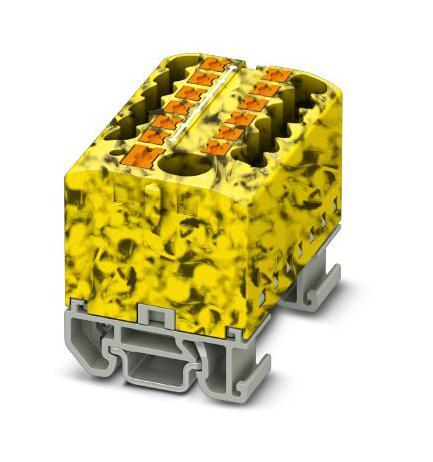 PTFIX 6/12X2,5-NS15A-FE TB, POWER DISTRIBUTION, 13P, 12AWG, B/Y PHOENIX CONTACT