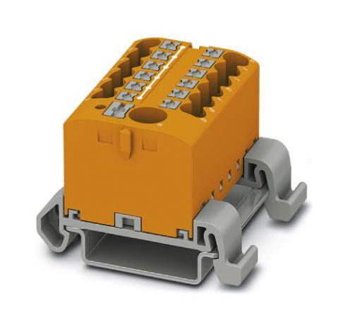 PTFIX 6/12X2,5-NS35A OG TB, POWER DISTRIBUTION, 13P, 12AWG, ORG PHOENIX CONTACT