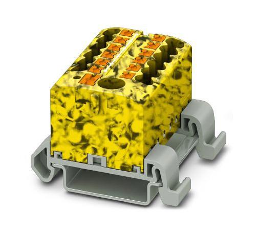 PTFIX 6/12X2,5-NS35A-FE TB, POWER DISTRIBUTION, 13P, 12AWG, B/Y PHOENIX CONTACT