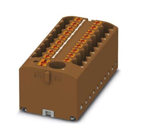 PTFIX 6/18X2,5-G BN TB, POWER DISTRIBUTION, 19P, 12AWG, BRN PHOENIX CONTACT