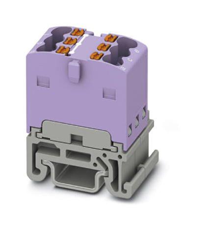 PTFIX 6X1,5-NS15A VT TB, POWER DISTRIBUTION, 6P, 14AWG, VT PHOENIX CONTACT