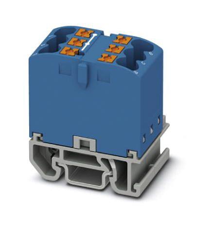 PTFIX 6X2,5-NS15A BU TB, POWER DISTRIBUTION, 6P, 12AWG, BLU PHOENIX CONTACT