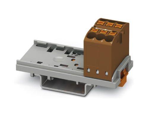 PTFIX 6X2,5-NS35 BN TB, POWER DISTRIBUTION, 6P, 12AWG, BRN PHOENIX CONTACT