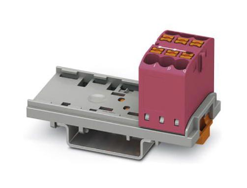 PTFIX 6X2,5-NS35 PK TB, POWER DISTRIBUTION, 6P, 12AWG, PINK PHOENIX CONTACT