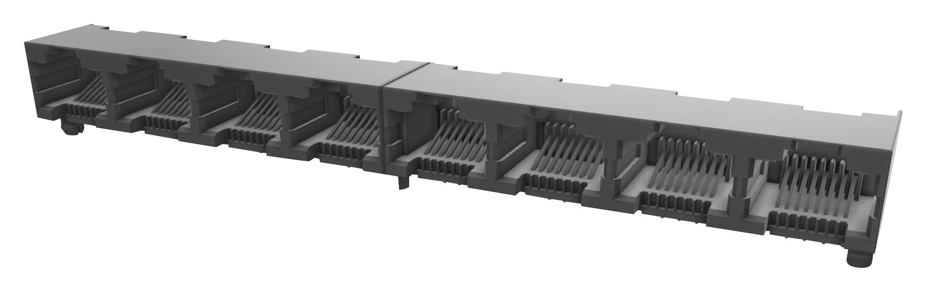 RJE398880400 RJ45 CONNECTOR, JACK, 8P8C, 8PORT, TH AMPHENOL ICC