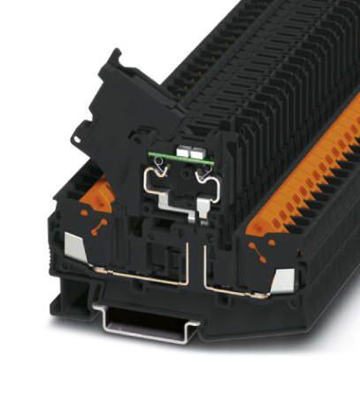 QTC 2,5-HESILA 250 (5X20) FUSE MODULAR TB, 2WAY, 14AWG, BLACK PHOENIX CONTACT