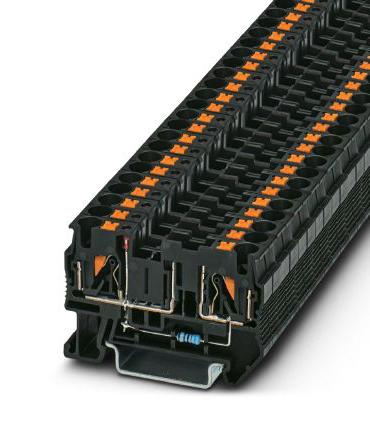 PT 4-FSI/F-LED 12 FUSE MODULAR TB, 2WAY, 10AWG, BLACK PHOENIX CONTACT