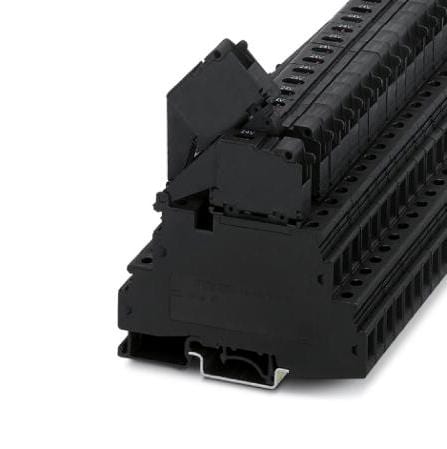 UKK 5-HESILED 24 (5X20) 1MA FUSE MODULAR TB, 4WAY, 12AWG, BLACK PHOENIX CONTACT