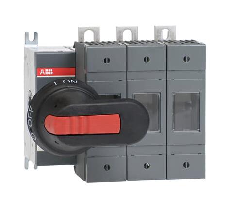 OS160GD03P FUSED SWITCH, 3 POLE, 3 FUSE, 160A, 690V ABB