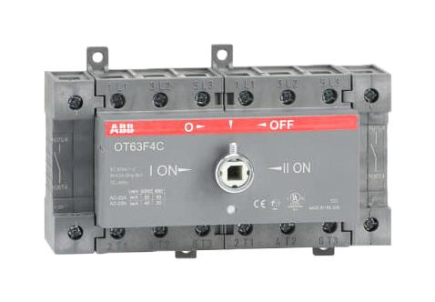 OT63F4C SWITCH ISOLATOR, 4 POLE, 63A, 415VAC ABB