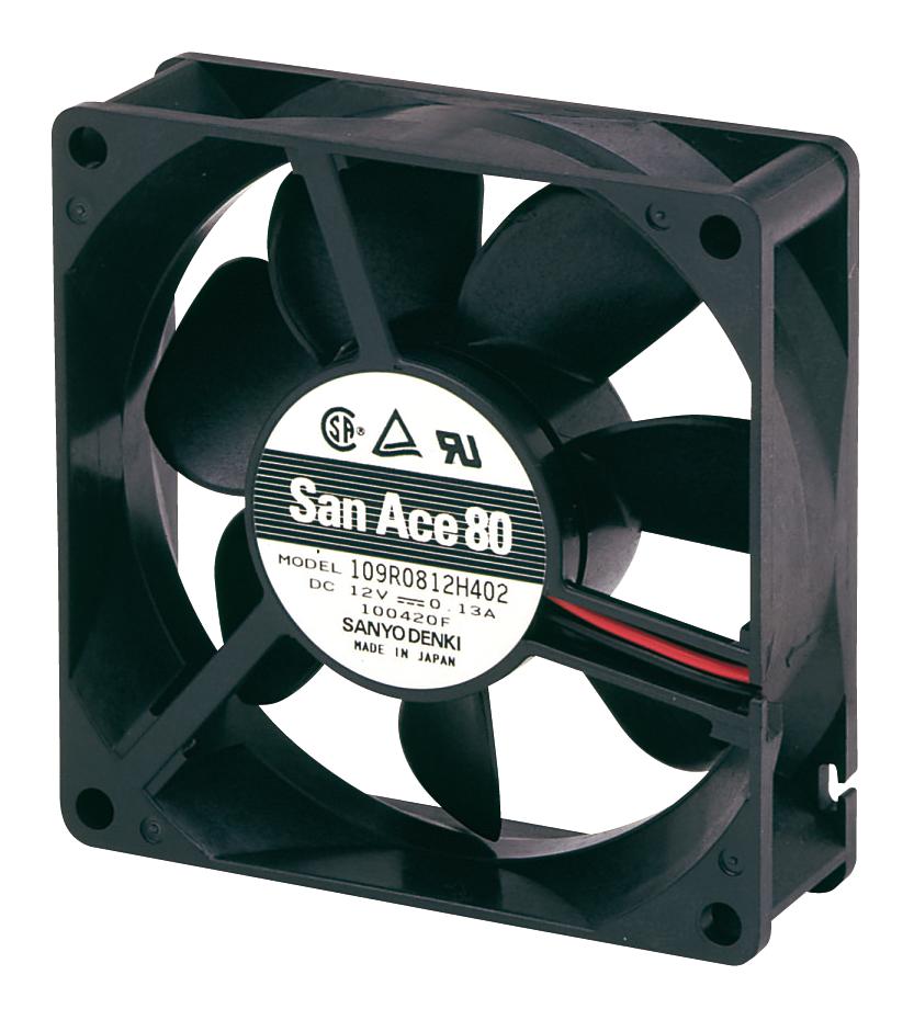 109R0805F402 AXIAL FAN, 80MM, 0.92M3/MIN, 26DBA, 5V SANYO DENKI