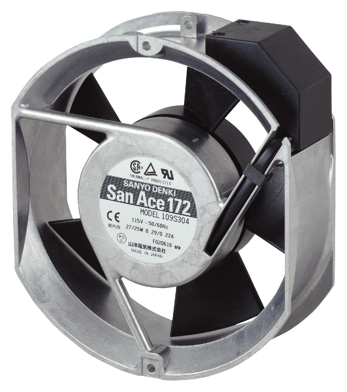 109S303 AC AXIAL FAN, 226.1CU.FT/MIN, 172MM SANYO DENKI