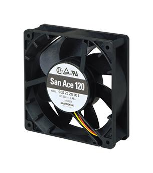 9G1212E101 DC AXIAL FAN, 118CU.FT/MIN, BALL, 120MM SANYO DENKI