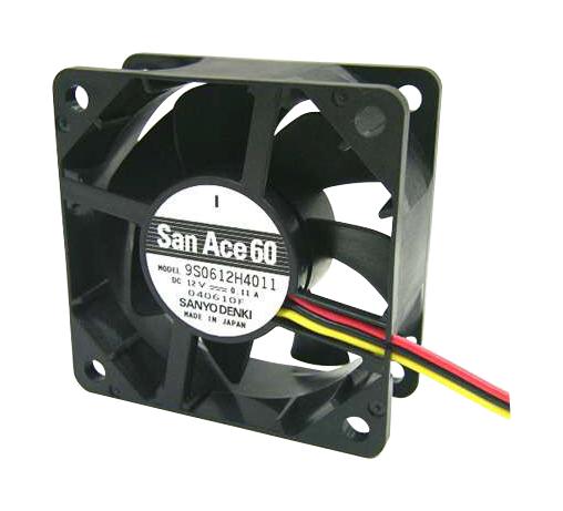 9S0612M401 DC AXIAL FAN, 14.1CU.FT/MIN, BALL, 60MM SANYO DENKI