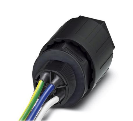 QPD W 4PE6,0 12-20 M25 0,5 BK CIR CABLE, QUICKON-FREE END, 4+PE, 500MM PHOENIX CONTACT