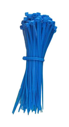 PELB0155 CABLE TIE, NYLON 6.6, 200MM, BLUE, PK100 PRO ELEC