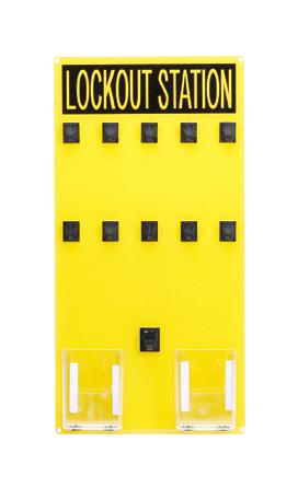 PSL-10SA LOCKOUT STATION, BLACK/YELLOW PANDUIT