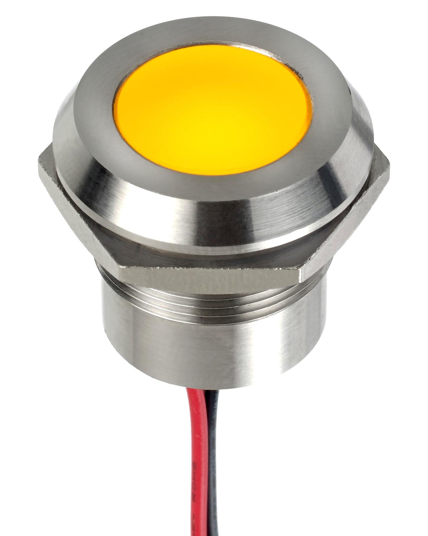 Q22Y5SXXSY220E LED PANEL INDICATOR, YEL, 22MM, 220VAC APEM