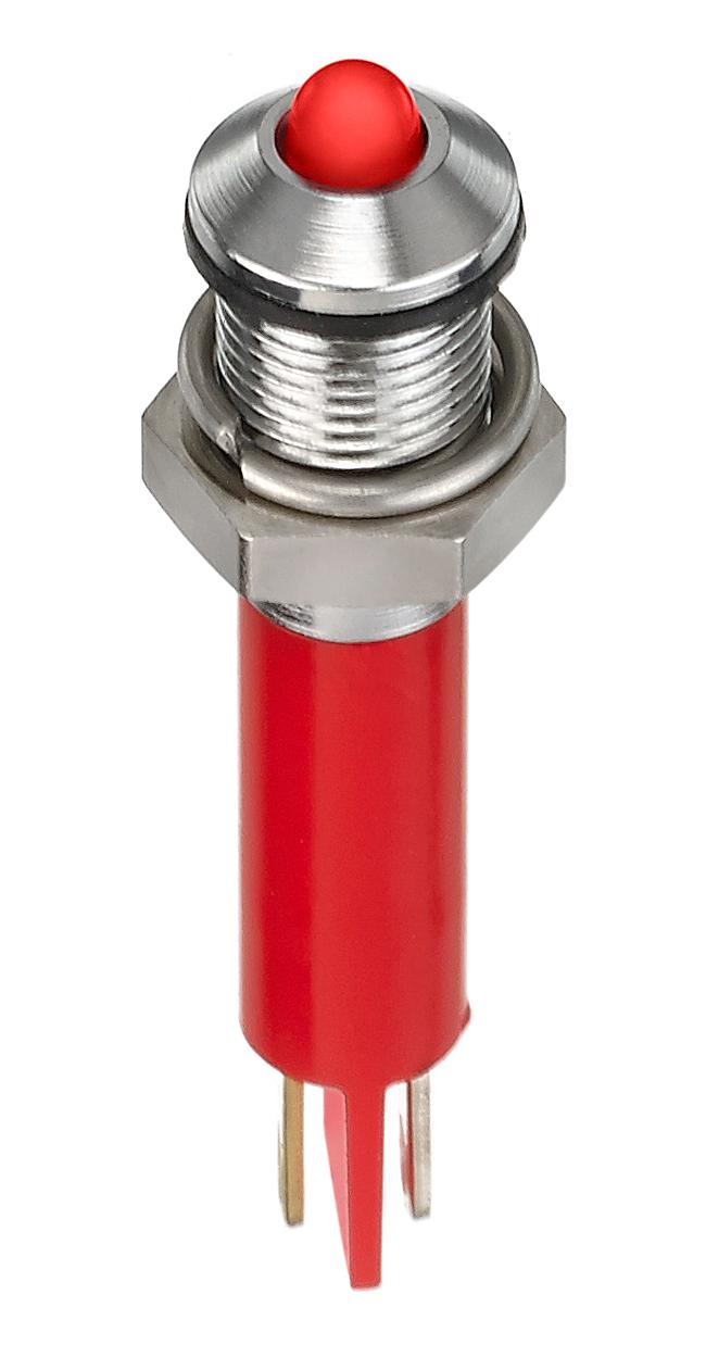 Q6P1CXXHR12E LED PANEL INDICATOR, RED, 6MM, 12VDC APEM