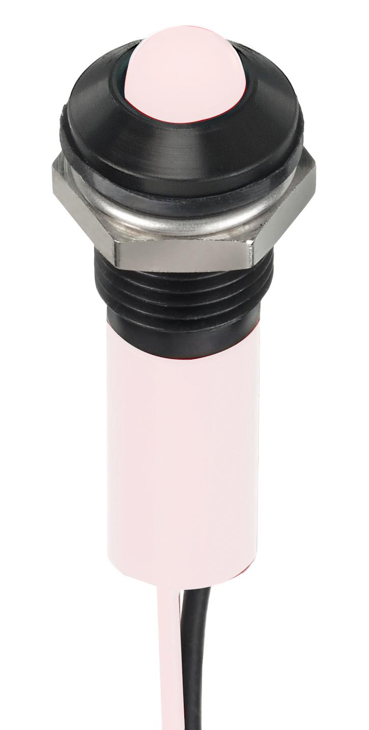 Q8P3BXXW24E LED PANEL INDICATOR, WHITE, 8MM, 24VDC APEM