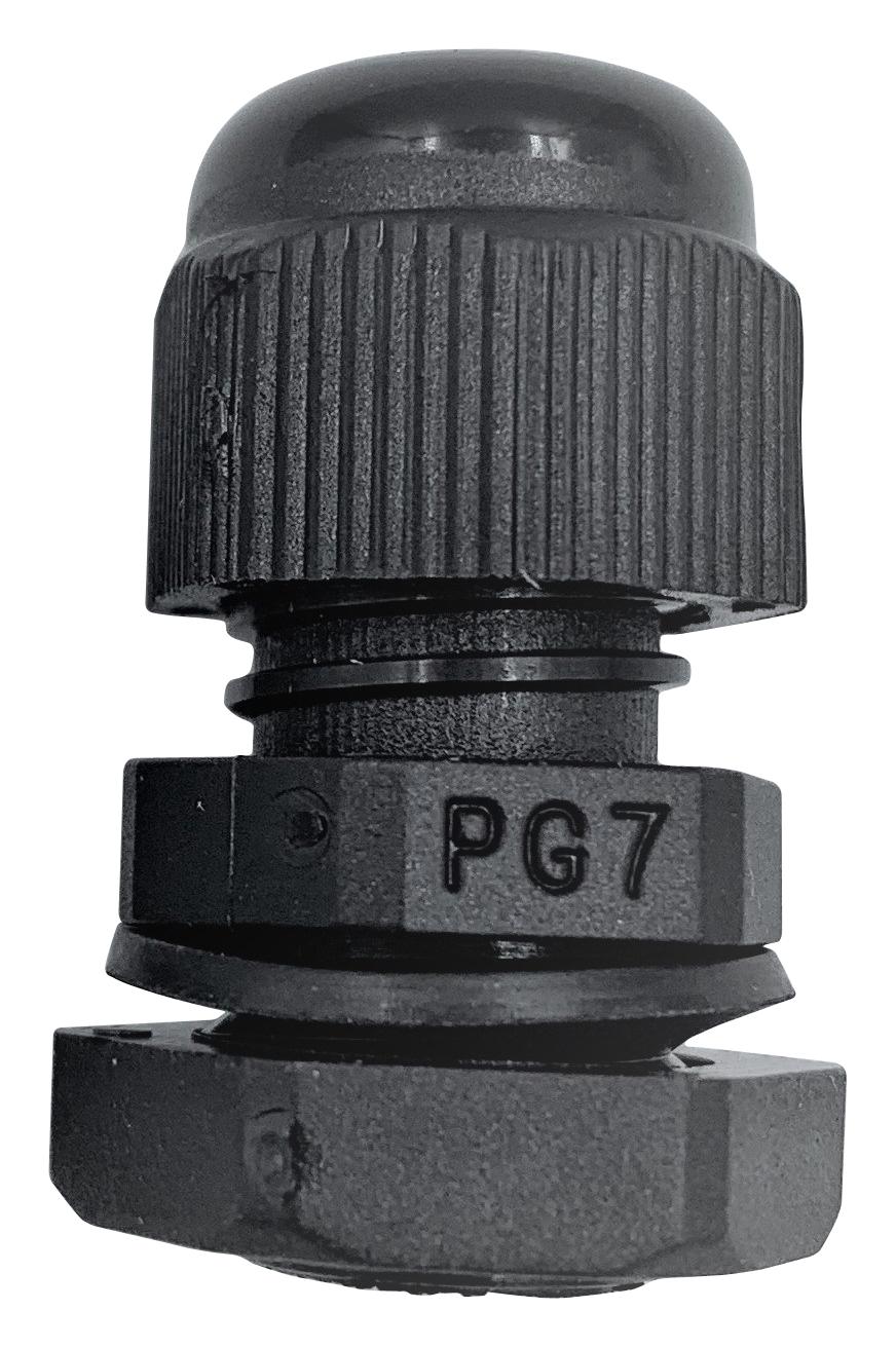 PELB0292 CABLE GLAND, PA/NBR, 18MM-25MM, BLACK PRO ELEC
