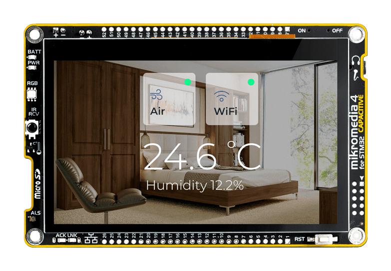MIKROE-3897 DEV BOARD, MULTIMEDIA AND GUI-CENTRIC MIKROELEKTRONIKA